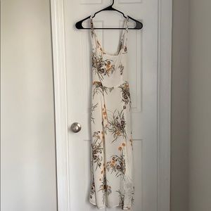 Reformation White Floral Midi